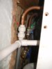 Plumbing pipes for kitchen taps.JPG