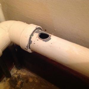 Hole in pipe