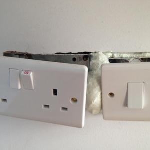 Electrical boxes in plasterboard