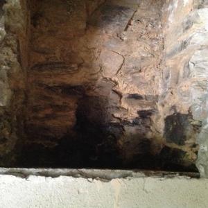 Old stone fireplace