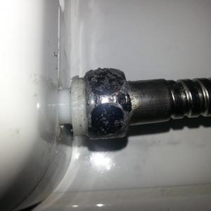 metal nut plastic screw
