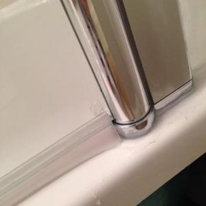 Leaking shower screen hinge