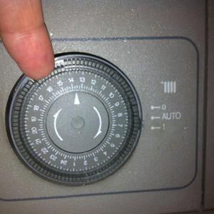 central heating timer dials