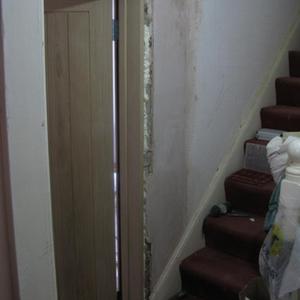 Door plaster gap