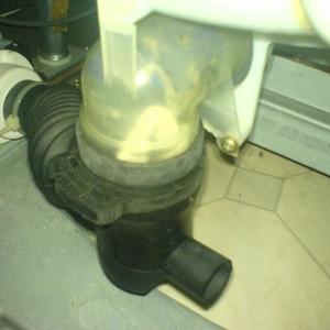 Sump with sock inside