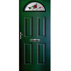 Green Battersea Composite Door (Rose)