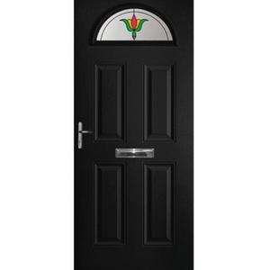 Black Battersea Composite Door (Fleur)