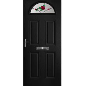 Black Battersea Composite Door (Rose)