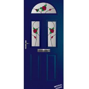 Blue Mayfair Composite Door (Rose)