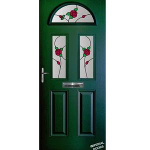 Green Mayfair Composite Door (Rose)