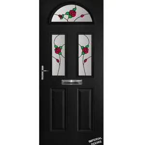 Black Mayfair Composite Door (Rose)