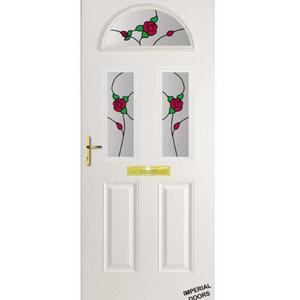 White Mayfair Composite Door (Rose)