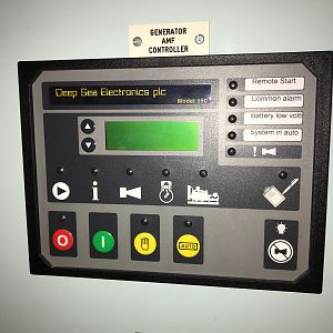 Close up of control panel