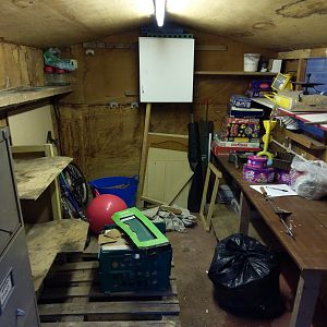 Inside of old shed