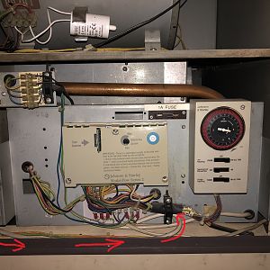 Red Lines show mains wires
