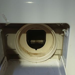 Washing machine filter hole