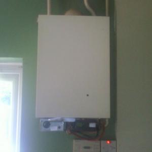 yhe boiler unit in the kitchen