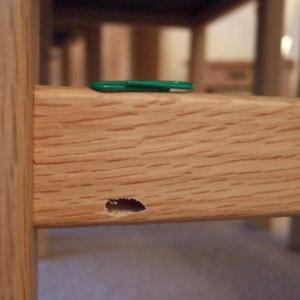 hole in chair