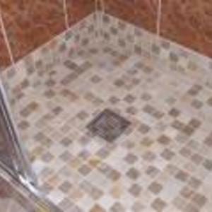 travetine and natural stone mosaic wet-room