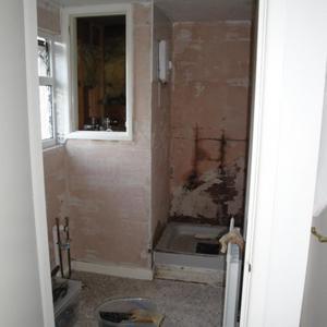 Tiles removed & mould galore