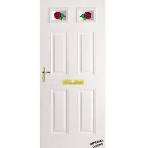 White Picadilly Two Composite Door (Rose)