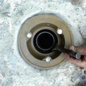 inside caulk CI drain