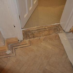 Before - just after removal of laminate