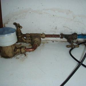 Leak by mains water supply