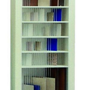 Tile shelving with metal rods