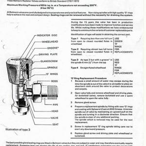 Pegler Belmont Radiator Valve / Service Leaflet