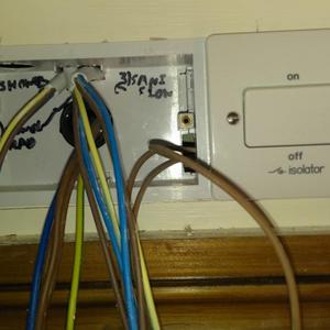 Wiring Shower room Isolators 1