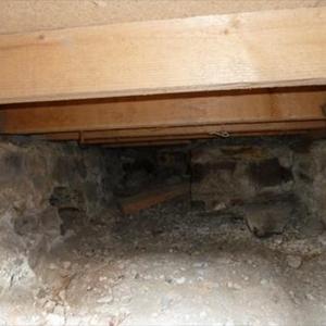 Under floor looking at fireplace 1