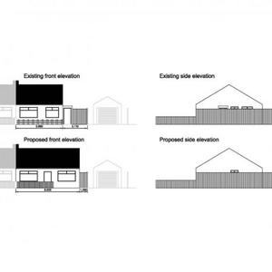 Existing & proposed front & side