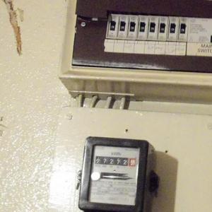 Fuse box and meter