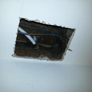 Hole in ceiling