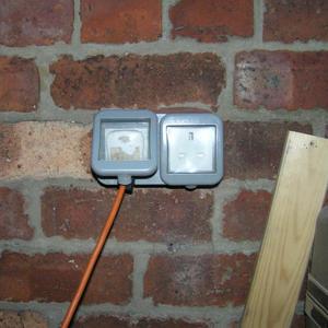12 - Weatherproof double socket install