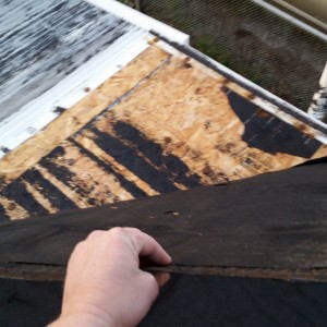 Flat Roof Peeled Up by Wind